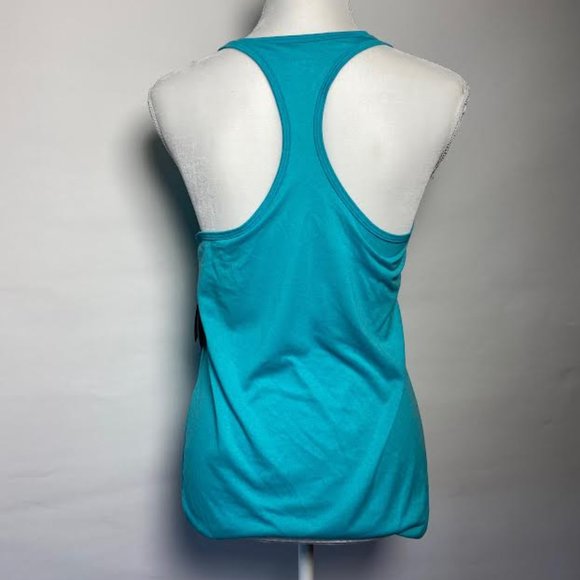 NWT NIKE Women Performance DRI-FIT Racerback LOGO SWOOSH Graphic Tank Top Run - Picture 3 of 7
